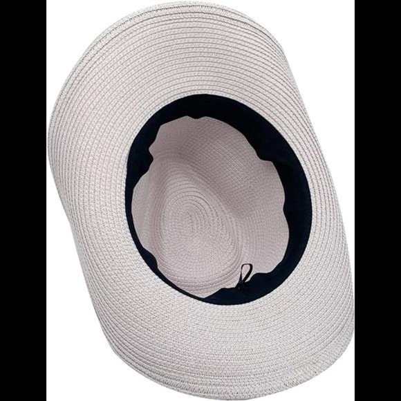 Western Straw Cowboy Hat for Women Beach Sun Hat for Men Wide Brim Fedora main image 4
